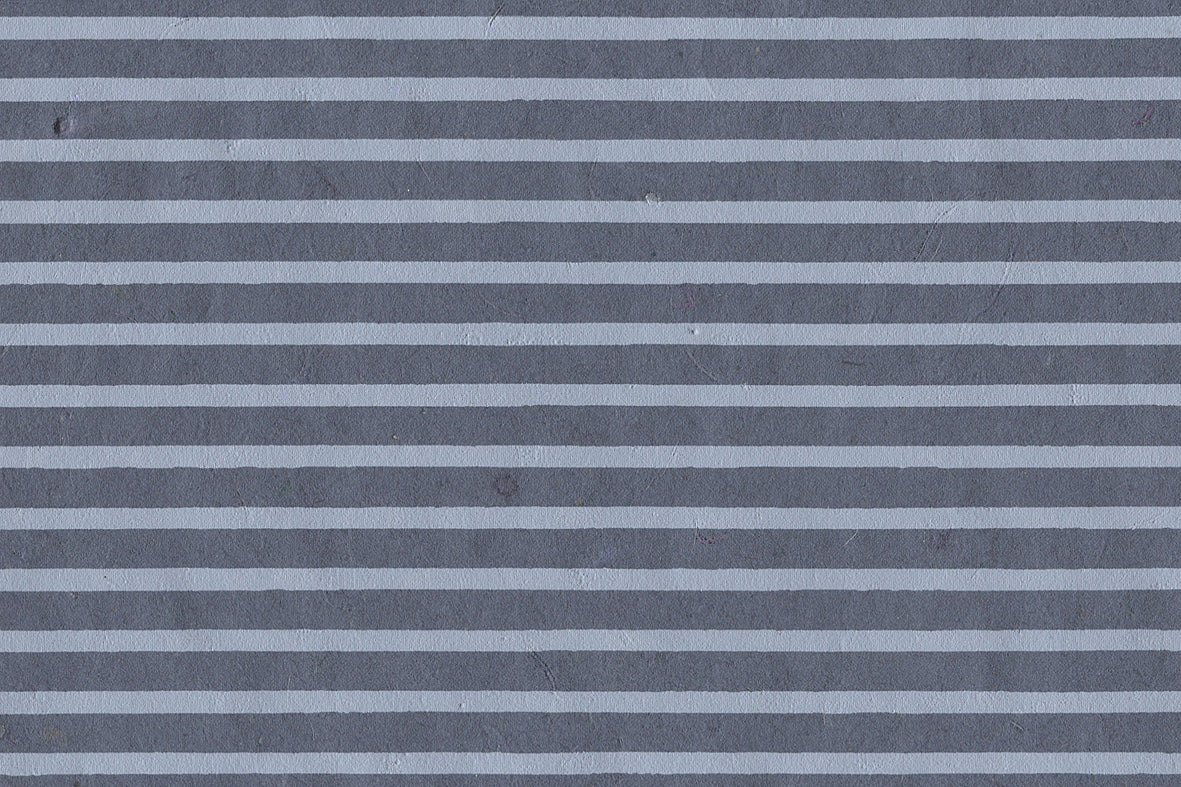 Stripes: Blue on Blue Handmade Paper | Rickshaw Recycle