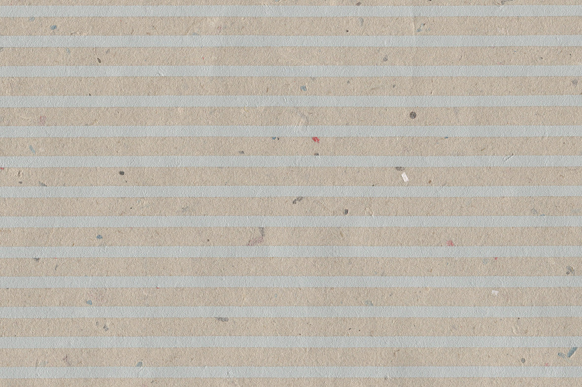 Stripes: Blue on Gray Handmade Paper | Rickshaw Recycle