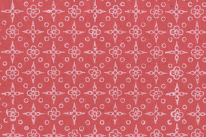 Bandhni Geometric White on Red Handmade Paper | Rickshaw Recycle