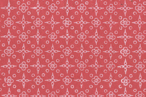 White on Red Bandhni Geometric Printed Handmade Paper Online