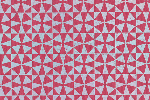 Geometric Silver Foil on Pink Handmade Paper | Rickshaw Recycle