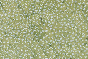 Tree Circulars White on Cactus Green Batik | Rickshaw Recycle
