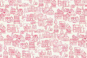 Dutch Houses: Red on Ivory Handmade Paper | Rickshaw Recycle