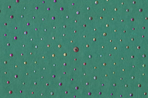 Dot Grid: Multi Dew Drop on Green Handmade | Rickshaw Recycle
