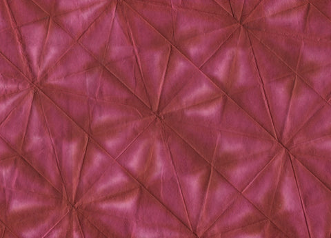 Spider Web Grid Dyed: Pink Red on Natural Daphne Paper