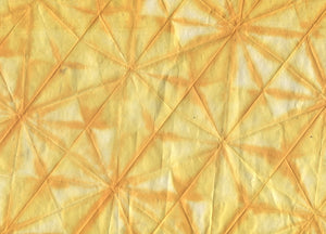 Spider Web Grid Dyed: Yellow Orange on Natural Daphne