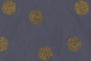 Glitter Dots Gold On Navy Blue Handmade Paper Gift Wrap Online