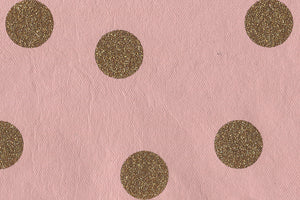 Glitter Dots Gold On Coral Pink Handmade Paper Gift Wrap Online