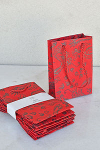 Dragons Print Red Small Handmade Paper Gift Bags Online