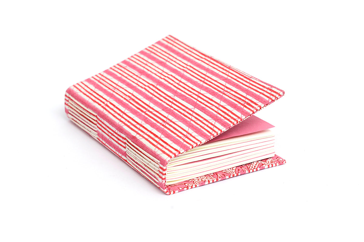 Summer Print Cover Coptic Stitch Journal, 6x4