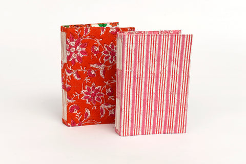  Red Summer Print Cover Coptic Stitch Blank Pages Journal Notebook Online