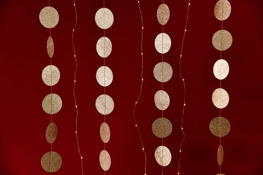 Glitter Bubble Paper Garland Decoration Set of 2 Online