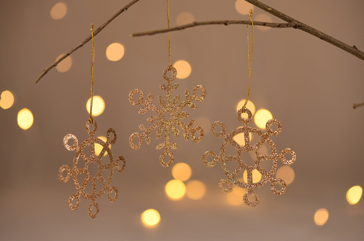 hristmas Glitter Snowflake Gift & Decorative Tag