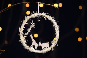 Animals & Leaves Handmade Paper Christmas Wreath Online
