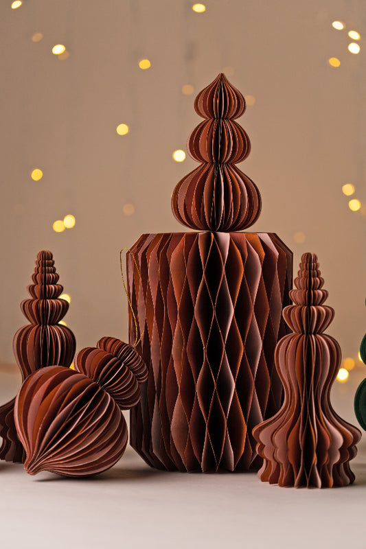 Cuboid Paper Concertina Tabletop Finial with Magnet Festive Decorative Ornament Online