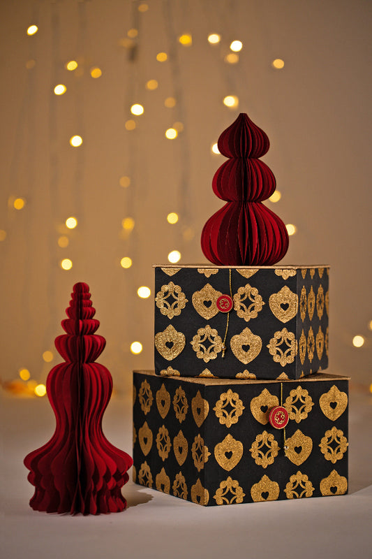 Medallions Handmade Paper Flip Top Gift Box Online 