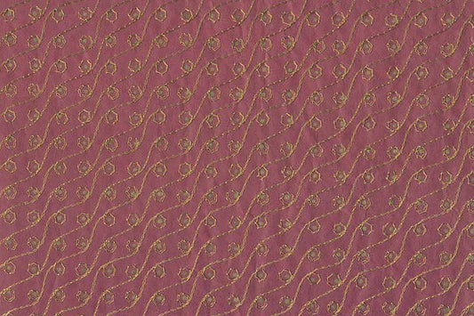 Dots & Zari Kollam Columns: Gold on Deep Rose | Rickshaw Recycle