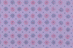French Flower: Pink & Denim on Lilac Handmade Paper ~100gsm Set of 5 50X70cm each