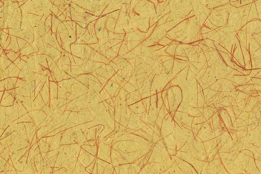 Yellow Banana Orange & Natural Sisal Fibre Texture Handmade Paper Online