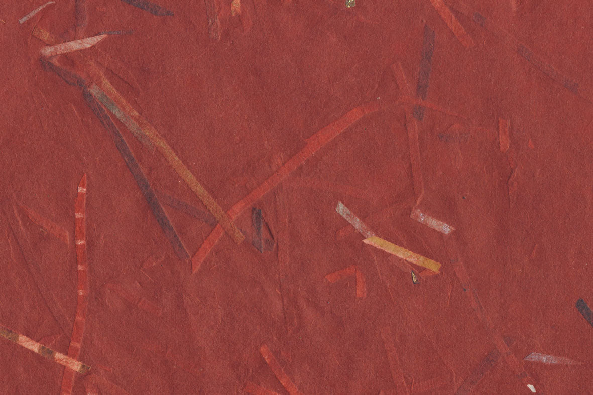 Maroon & Red Mix Strips Banana Fibre Texture Handmade Paper Online