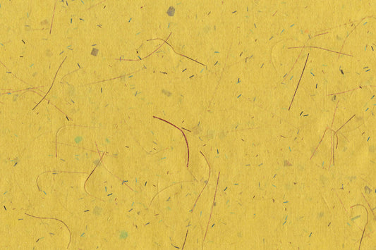 Yellow Banana & Glitter Strands Texture Handmade Paper Online