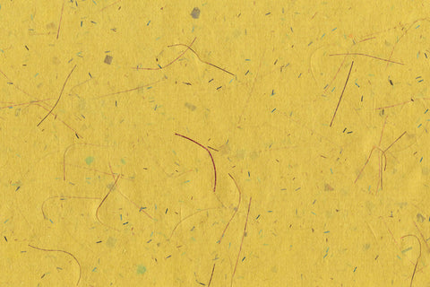 Yellow Banana & Glitter Strands Handmade Paper | Rickshaw Recycle