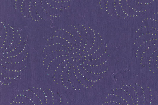 Silver On Ultra Purple Glitter Pirouettes Printed Handmade Paper Online