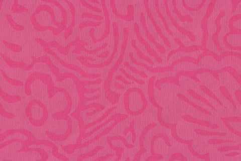 Flower Jaal: Pink on Azalea Pink Handmade Paper ~100gsm Set of 5 50X70cm each