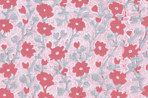 Floral: White & Silver on Pink Handmade | Rickshaw Recycle