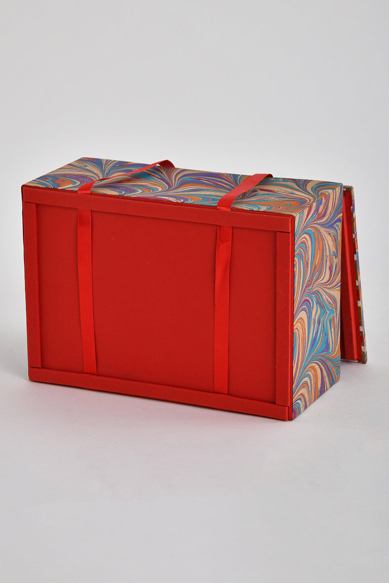 Festive Giving: Flip Top Gift Boxes Marbling Prints