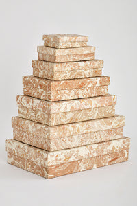 Festive Giving: Rectangular Gift Boxes Marbling Prints