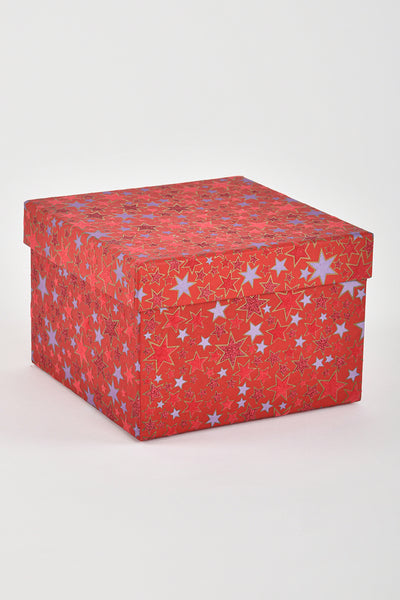 Stars Handmade Paper Square Gift Box Online