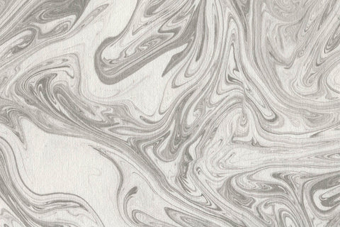 Marbling Gray Allover on White Handmade Paper 