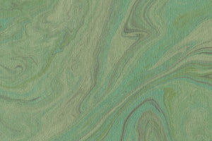 Marbling Green Allover on Light Eucalyptus Handmade Paper