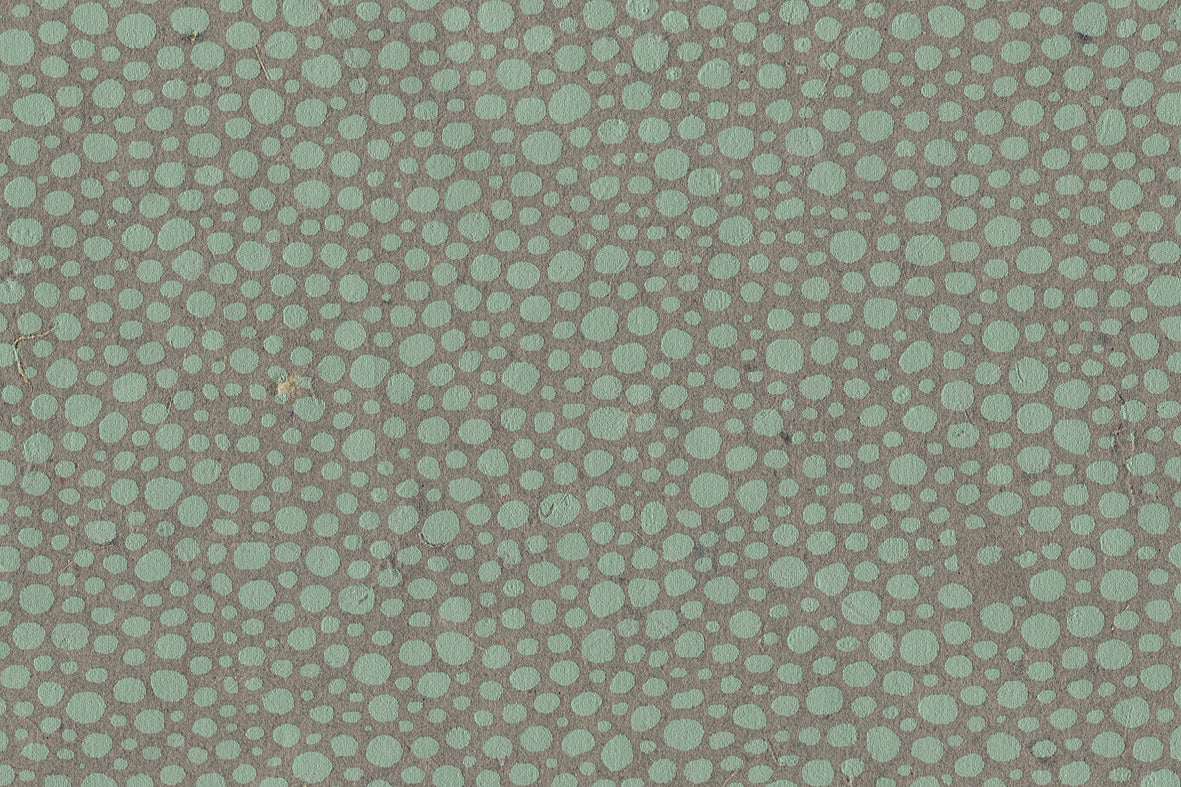 Turf Green on Shrub Sage Dot Texture Printed Handmade Paper Online