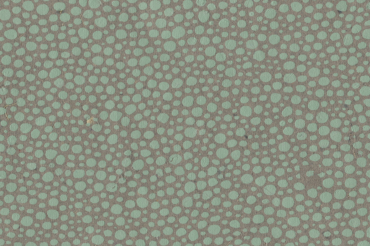 Dots Texture: Green on Sage Handmade Paper | Rickshaw Recycle