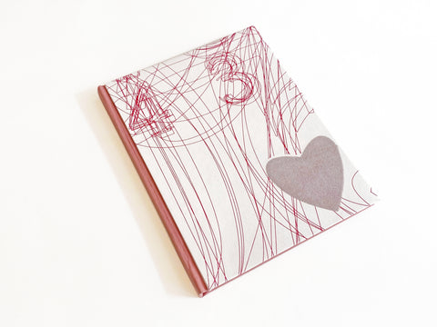 Notebook heart print hard cover A5