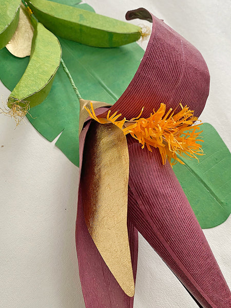Paper Banana Flower and Leaf Hanging Online