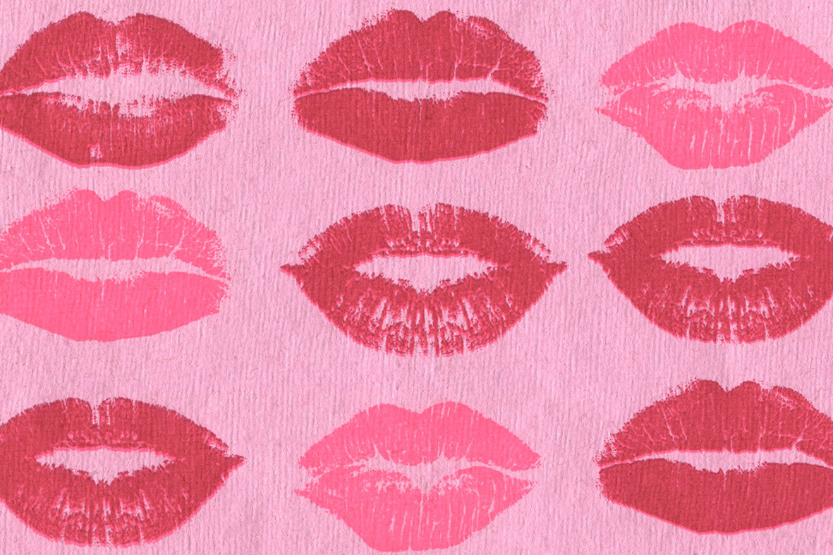 Fuschia & Magenta on Pink Kisses Printed Handmade Paper Online