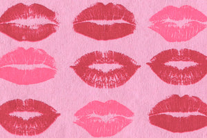 Kisses: Fuschia & Magenta on Pink Handmade Paper | Rickshaw Recycle