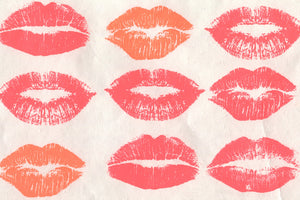 Kisses: Red & Orange on Ivory Handmade Paper | Rickshaw Recycle