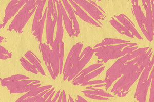 Pink on Dandelion Yellow Potli Flower Texture Handmade Paper Online