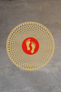 Laxmi Kadam Floor Stickers, Set of 2, 5x5