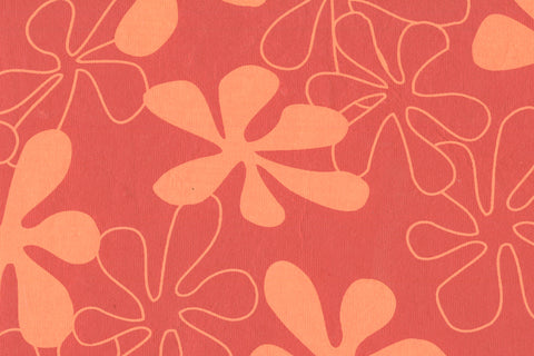 Matisse Flowers Orange on Tomato Red HMP | Rickshaw Recycle