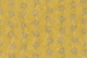 Gold on Straw Yellow Marigold Strings Printed Handmade Paper Online