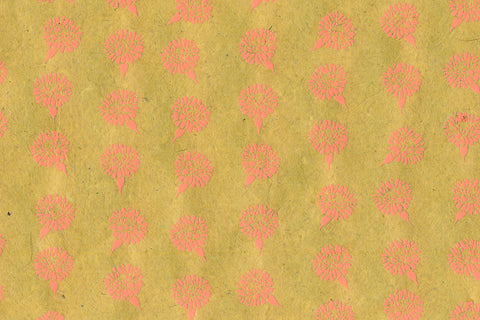 Marigold Strings Red on Straw Yellow Banana | Rickshaw Recycle