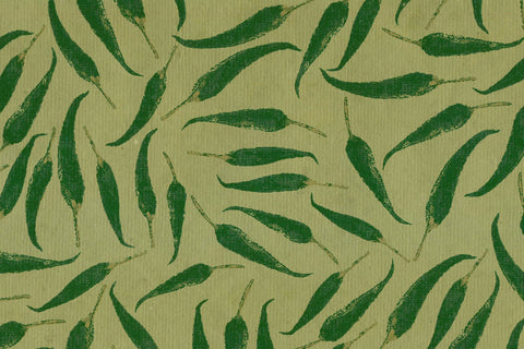 Chutney & Green on Cactus Green Chilis Printed Handmade Paper Online