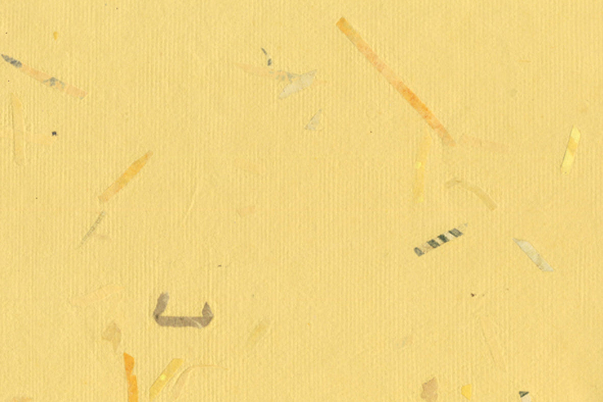 Brick Yellow with Yellow & Mixed Brights Chips Handmade Paper 