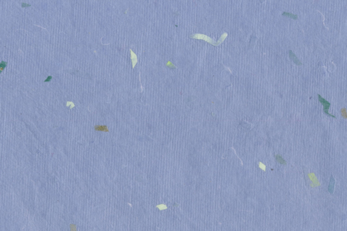 Vichy Blue with Green & Mixed Brights Chips Handmade Paper