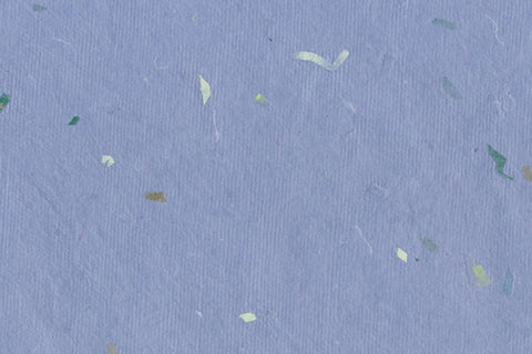 Vichy Blue with Green & Mixed Brights Chips Handmade Paper